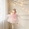 Elegant Christmas Room Furnishings Angel Doll Hanging Ornaments with Lace Mesh And Glitter Wings for Fairy Tale Style Tree Decoration, Fabric Pendant