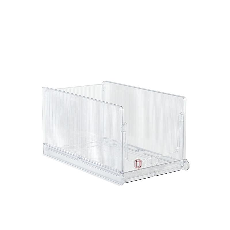 Large Capacity Drawer Type Clothes Storage Box Transparent Folding Wardrobe Organizer Thickened Plastic 25x27x48cm 3760₽