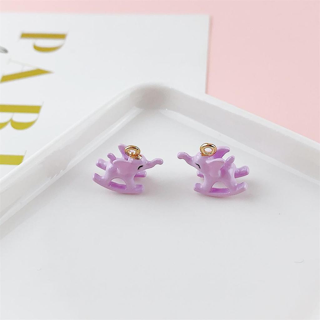 Colorful 3D Elephant & Skiing Penguin Pendant - DIY Jewelry Charm