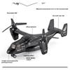 Diecast Alloy Simulated Osprey Transporter Fighter Aircraft Aviation Model Military Transport Aircraft Kid Toy Collect Ornament