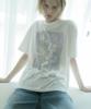 HEEARI Flower Print Oversized T-Shirt_Blue Flower