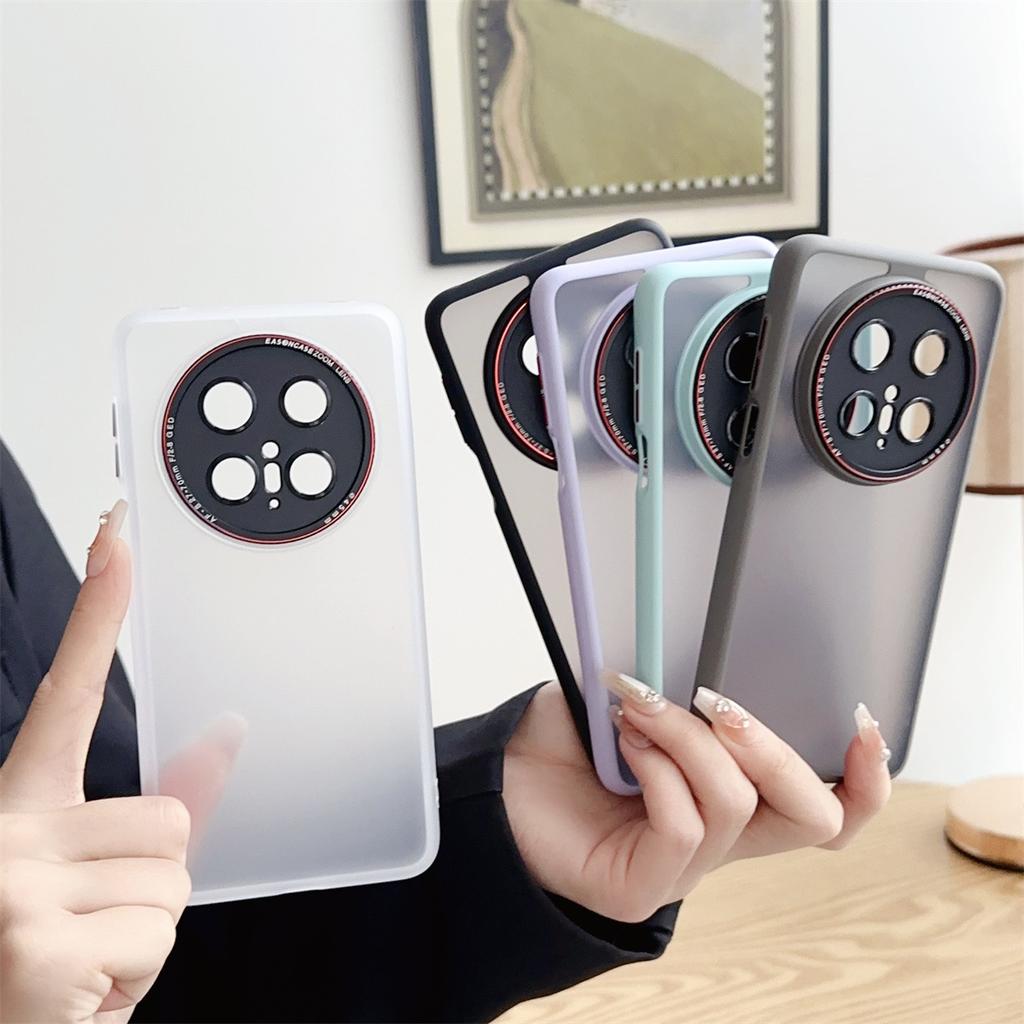 Applicable to Huawei Mate70 matte skin feeling mobile phone case metal lens Pura70 Lycra magnetic all-inclusive protective case