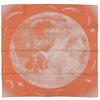 Pristine Scarf CLAIR DE LUNE Orange Gray Silk Women Used