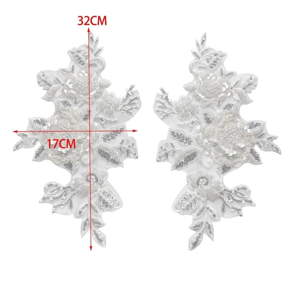 Embroidery Lace Flower Stickers Bead Colored Applique DIY Embroidery Lace  DIY Projects