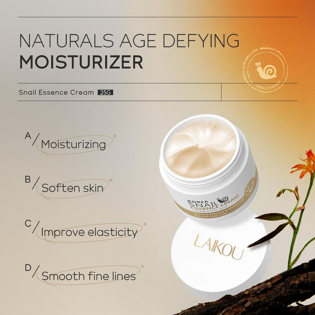 LAIKOU Snail Face Cream Hyaluronic Acid Moisturizer Reduce Wrinkle Cream Collagen Nourishing Serum Day Cream for Face