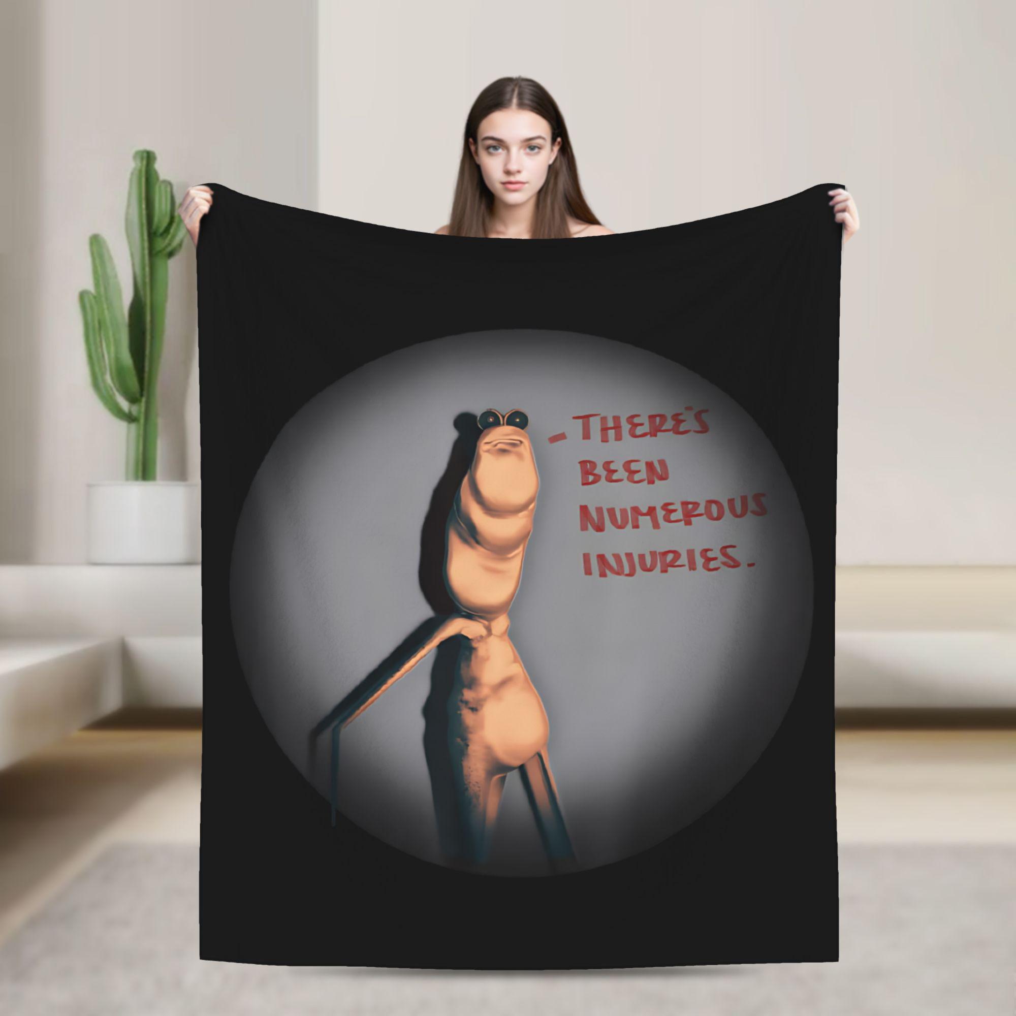 Marcus The Worm Virtual Chat Meme Where Is Jimbo James Blanket Plush Funny Warm Throw Blankets for Bedspread Spring/Autumn 75x90cm