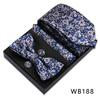 Men's Silk Bow Tie & Pocket Square Gift Set - Business & Wedding