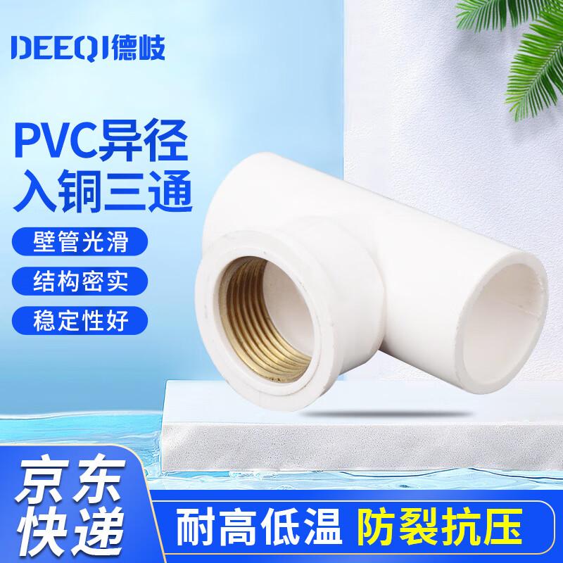 Deqi PVC Copper Insert Reducing Tee