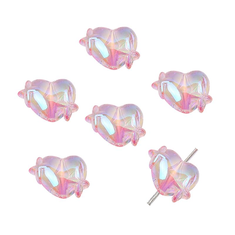 5/10 bucăți margele acrilice, mărgele de dragoste cu stea colorate pentru bricolaj, colier, brățară, cercei, bijuterii