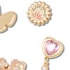 Crocs Heart Butterfly Flower Five-Piece Set Women Footwear Accessories Gold 10014813