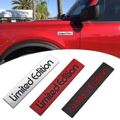1pc Metal Limited Edition Emblem Trunk Fender Tail Car Badge Sticker Trunk Fender Emblem Decal Decoration Exterior Accessories