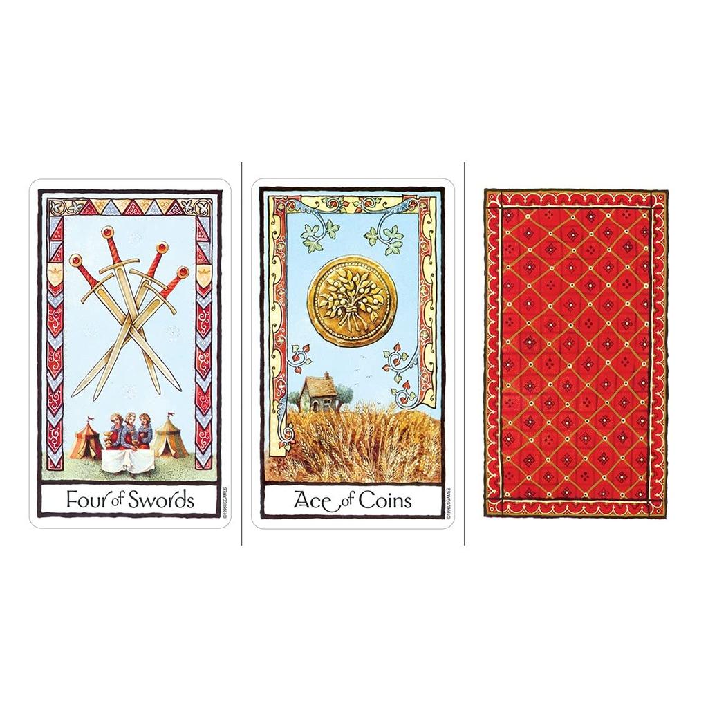 Kancharo 78-Card Tarot Card Set [Old English Tarot] Includes Japanese Tarot Card Instructions & Pouch (Authentic)
