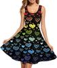 Summer Dress Casual Sleeveless Vest Cotton Skating Vest Short Medium and Long Dress