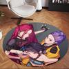 Huntrix (209) Round Office Rug Decorative Floor Rug for Office Bedroom Living Room and Home Space