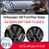 2026 Hot For VOLKSWAGEN VW 2pcs Front and Rear Emblem For VW Golf 6/Golf 7/Golf 7.5/Golf 8 Not Affect ACC Modified Black Label F