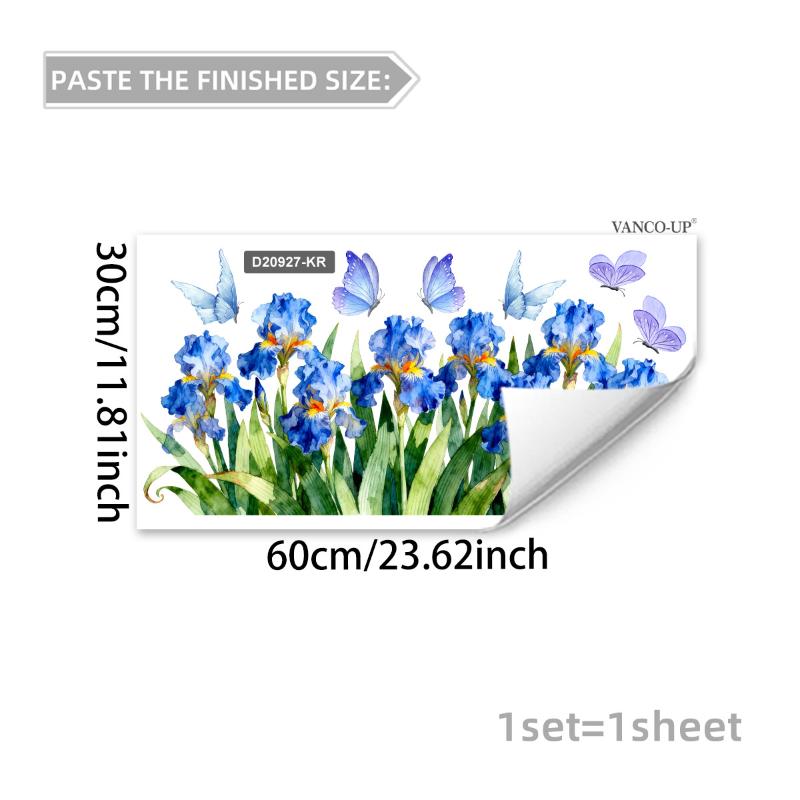 3D Tulip Flower Window Stickers Static Cling Waterproof Floral Decal Windows Decor For Home Bedroom Bathroom Glass Decoration