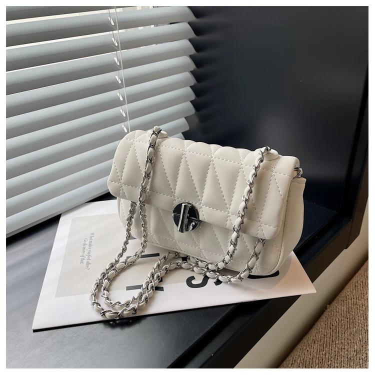Women's PU Leather Bag  Small Square Bag  Chain Bag  Crossbody Bags  High Quality  Korean Fashion