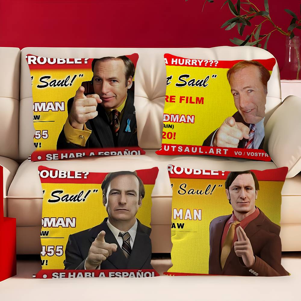 Classic Better Call Saul Cushion Cover Car Throw Pillow Case For Sofa Car Christmas Gift 40x40cm 45x45cm