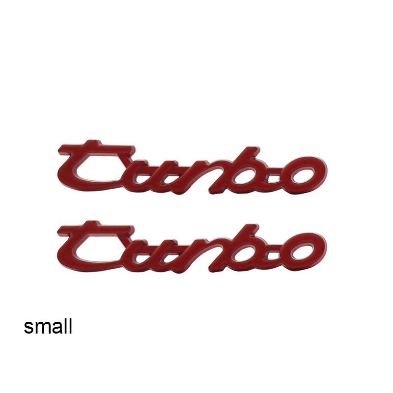 

2 шт. 3D Металлический Логотип Turbo Эмблема Значок Наклейка на Боковое Крыло Автомобиля s-red