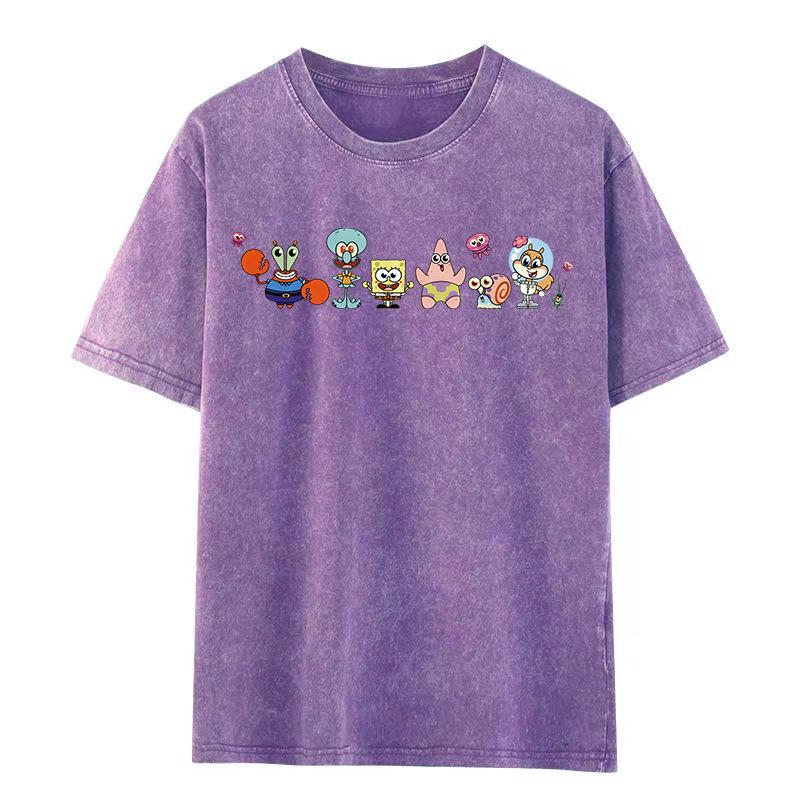 Unisex Washed Distressed Oversized Short Sleeve Retro Cotton T-shirt 3XL