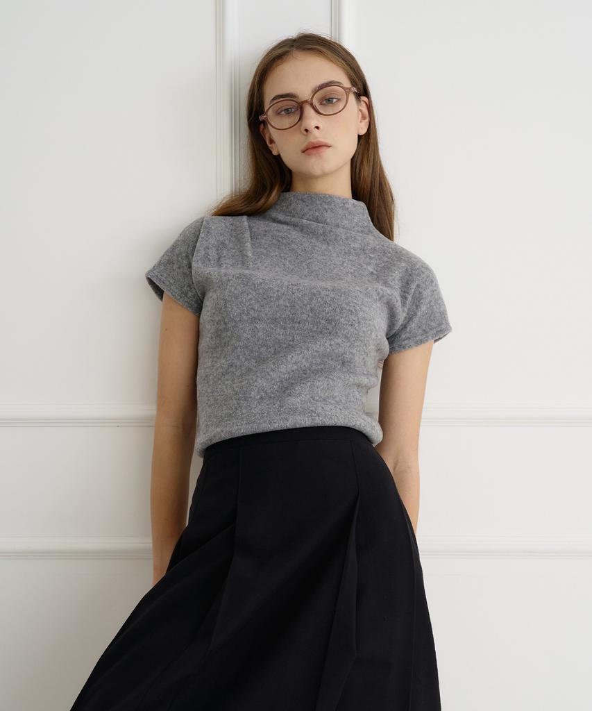 BIBYSEOB Cozy To Tuck Mock Turtleneck Gray [T44]