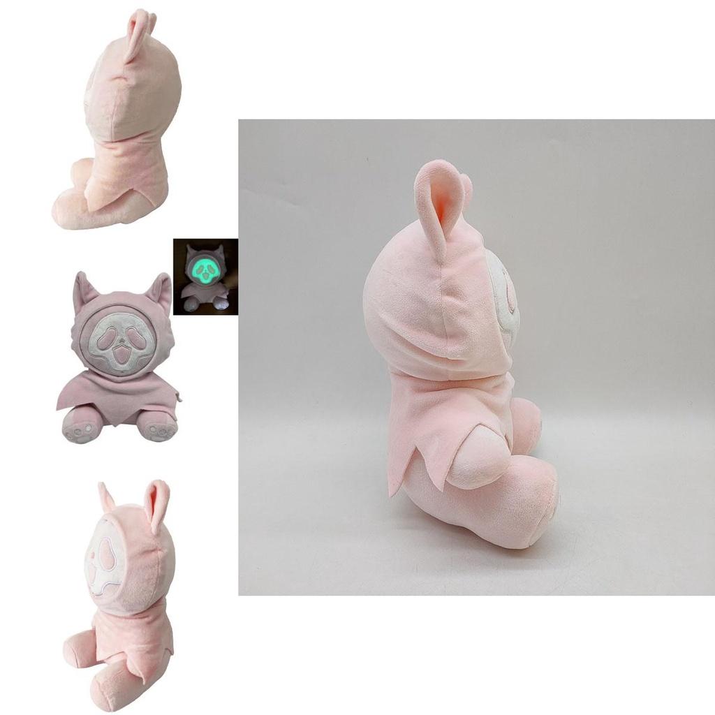 Ghostcat Face Qc Hell Death Plush Toy Halloween Night Light Doll