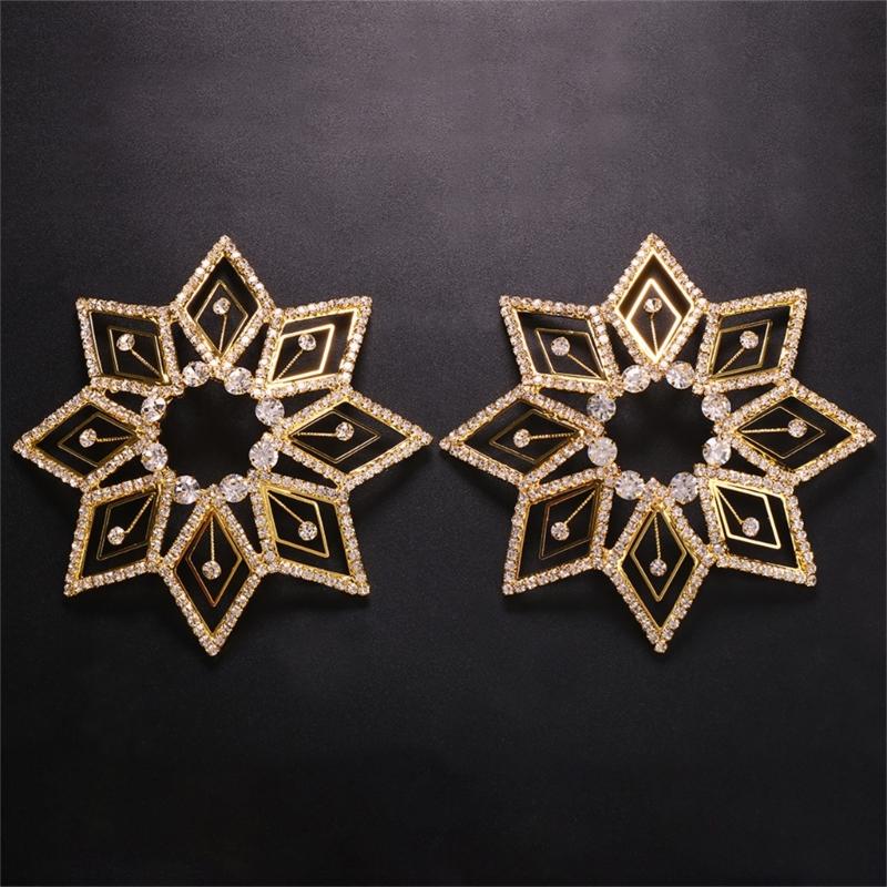 Rhinestones Pasties Crystal Breast Covers Body Jewelry Breast Pasties Chest Stickers Body Chain for Raves Clubwears Gift