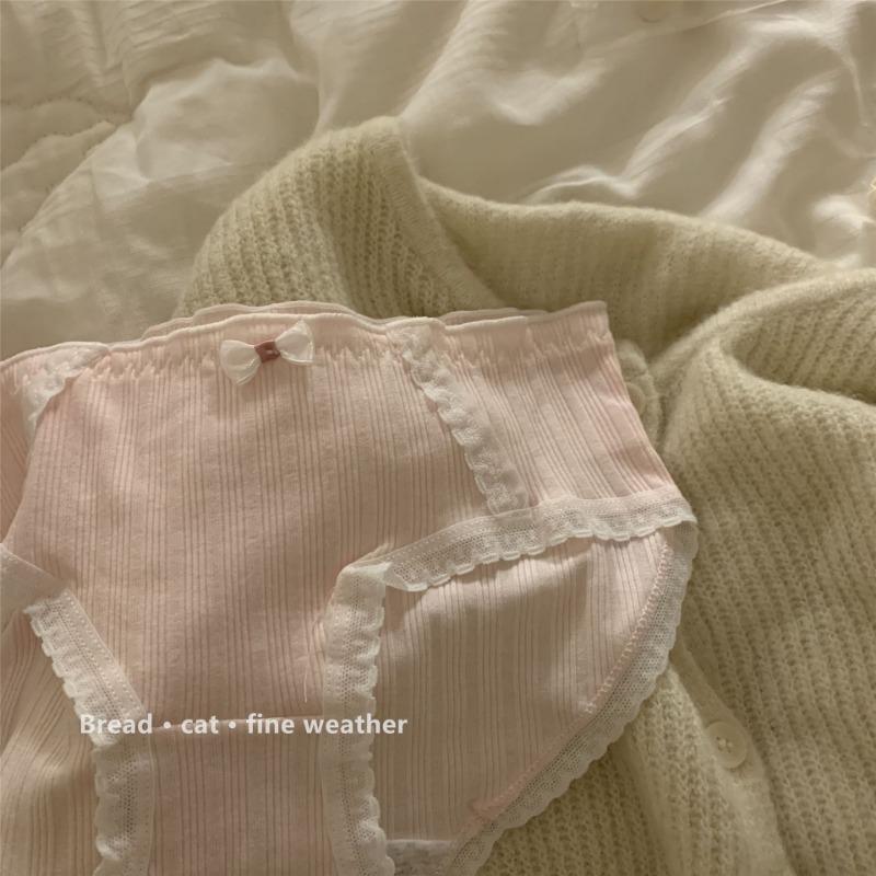 Girl Like Small Floral Reine Baumwolle Unterwäsche Damen Atmungsaktive Spitze Dreieck Höschen