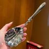 Französische Edelstahl-Löffel Muschelform Suppenlöffel Kreative Dessertlöffel Restaurant