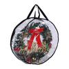 Christmas Wreath Storage Container Zippered Clear PVC Protective Case for Holiday Garlands Seasonal Decoration Bag