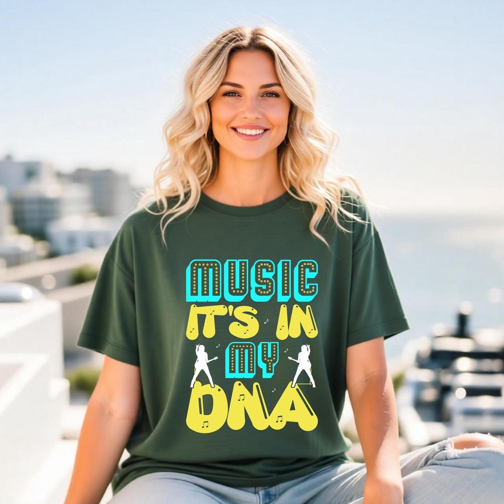 Music T-Shirt Music Tee Rock Band Tee Music Slogan Tee Gift for Boy Teen Girls Mom Dad Grandma Grandpa Family Sister Brother Crew Team Party
