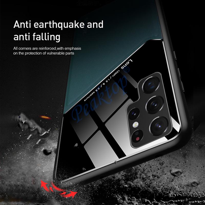 Für Samsung S 22 Ultra Fall Leder Textur Auto Magnetische Telefon Abdeckung Für Samsung Galaxy S22 Ultra Plus 22Ultra Stoßfest Coque