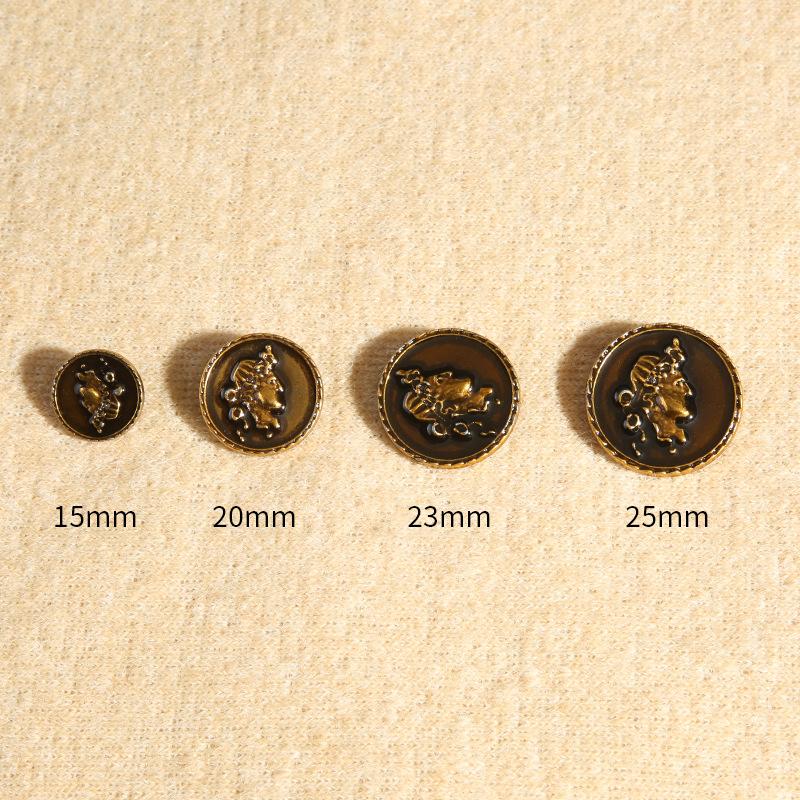 

10 шт. Металлические тисненые пуговицы, декоративные аксессуары для одежды высокого класса, женские пальто, тренчи, топы, круглые пуговицы, пуговицы 1#