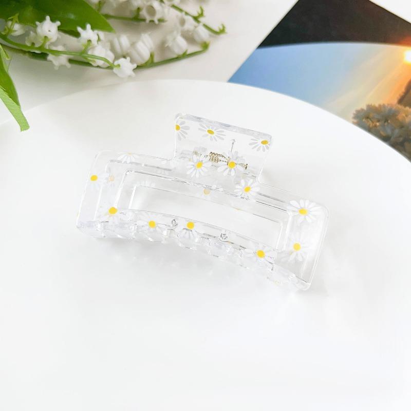 Sweet Fruit Heart-shaped Printed Grab Clip Shark Clip Simple and Fresh Semi-tied Hair Clip and Hair Accessory