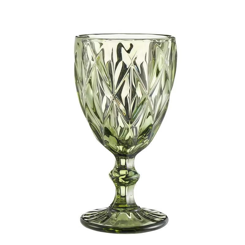 Shangqi European Embossed Colored Wine Glasses
