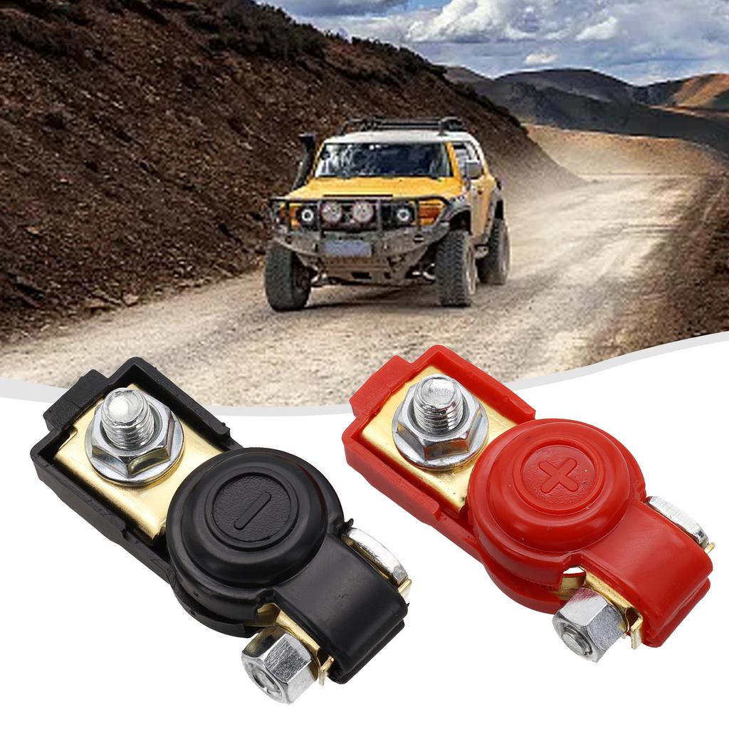 Good Effect Car Battery Terminal Auto Parts Iron Copper Plating About 60 Mm Black+Red+Gold Styles Package Content