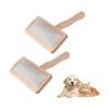 2pcs Wool Carding Brush Hand Carder Wool Card Wooden Needle Felting Tool Pet Hair Removal Dog Cat Hair Removal Tool for Craft Felt Projects