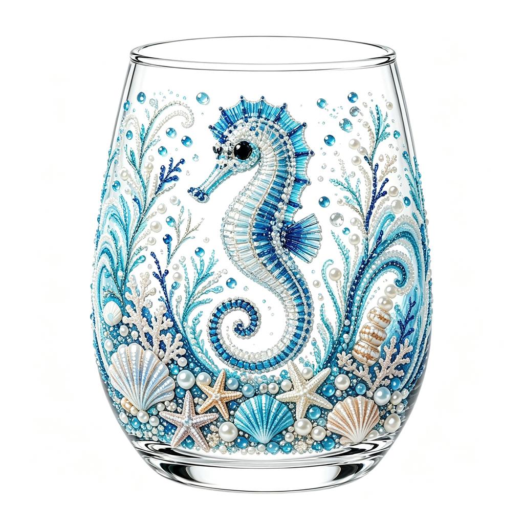 Glass Cup with 2D Animal Pattern Print, Decorative Tumbler for Home, Party and Daily Use