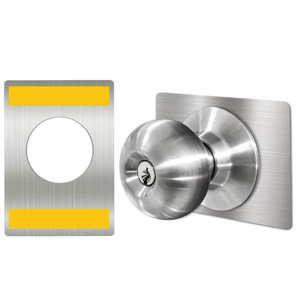 Upgrades Door Knob & Deadbolt Reinforcement Plate Door Lock Hole Backing Reinforcer for Enhanced Security & Easy Repair