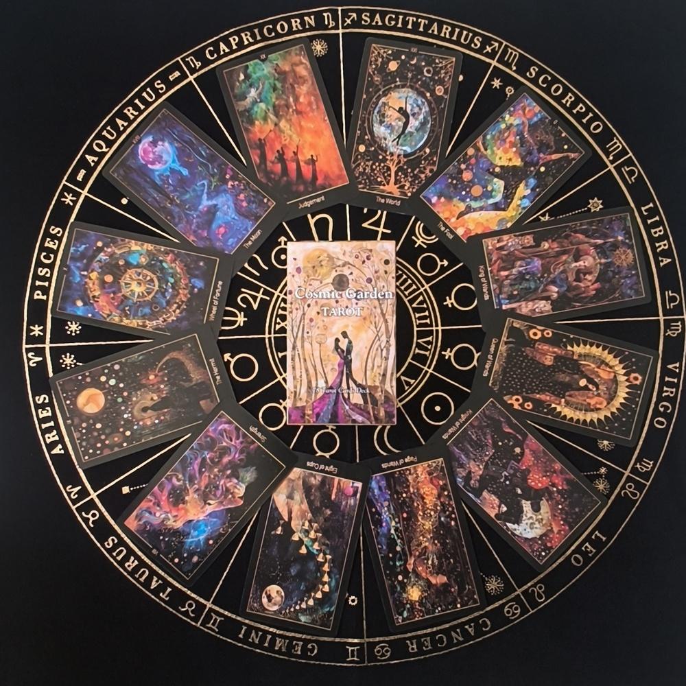 10.3*6cm Cosmic Garden Tarot Deck 78 Unique Tarot Cards