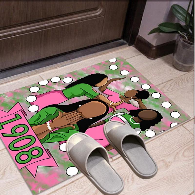 Alpha Kappa Alpha Pattern Rug, Indoor/Outdoor Mat, for Picnic, Gameroom, Bedroom, Office, Living Room, Home Decor Carpet, Birthday Gift