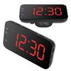 LED Digital Alarm Clock Portable Desk Clock with Snooze for Bedroom Home Travel