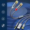 Auditory Connector 3.5mm, USB TypeC To 2RCA Cable for Seamlessly Auditory Device Integration Connection Cable