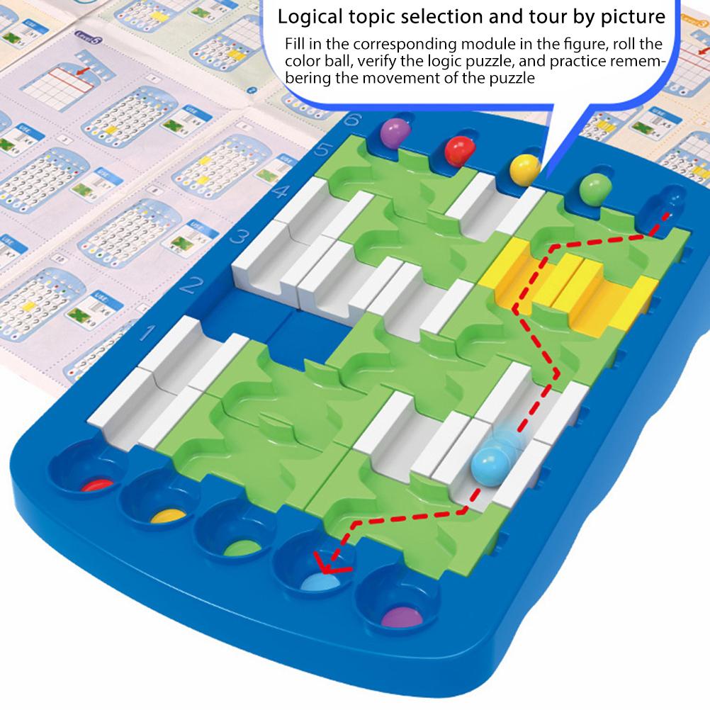 DIY Puzzle Board Game Toy Children Logic Maze Puzzle Finding Route Breakthrough Toy Table Game