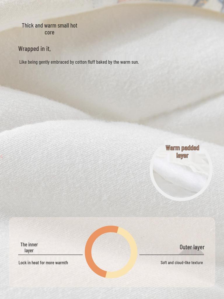 Girls' Winter Quilted Cotton Outfit - Two-Piece Jacket and Pants Set