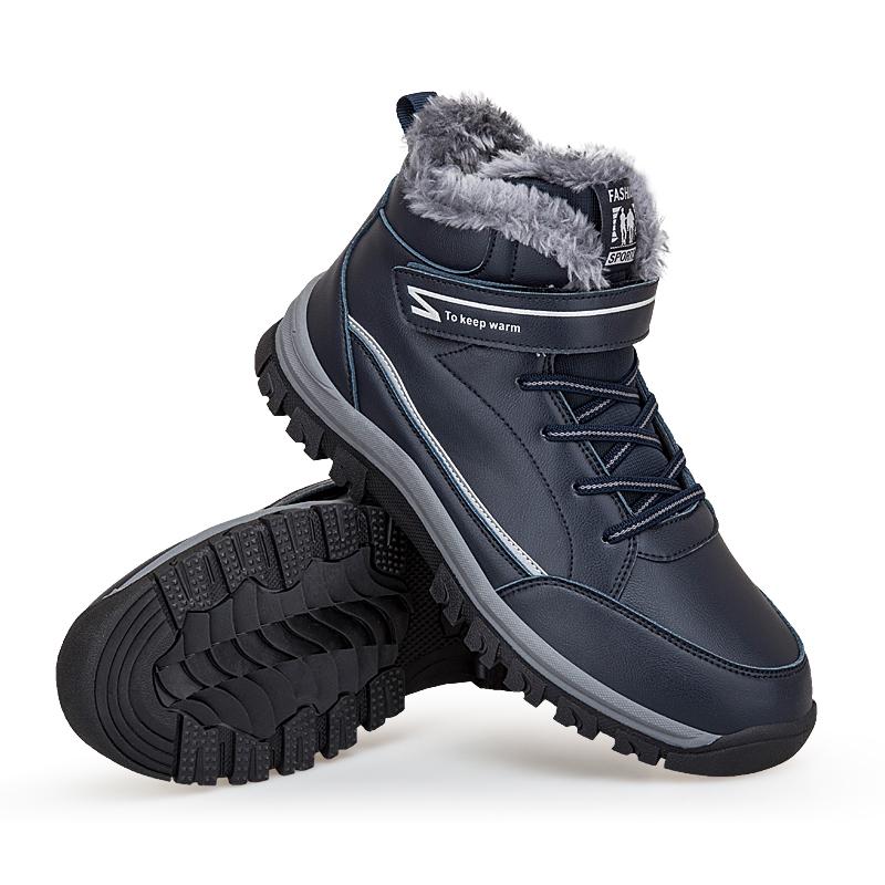 

Зимние парные сапоги больших размеров, нескользящие, износостойкие, теплые и мягкие, для улицы, зимние сапоги, хлопковые сапоги, обувь для мам, повседневная обувь для ходьбы 45 темно-синий