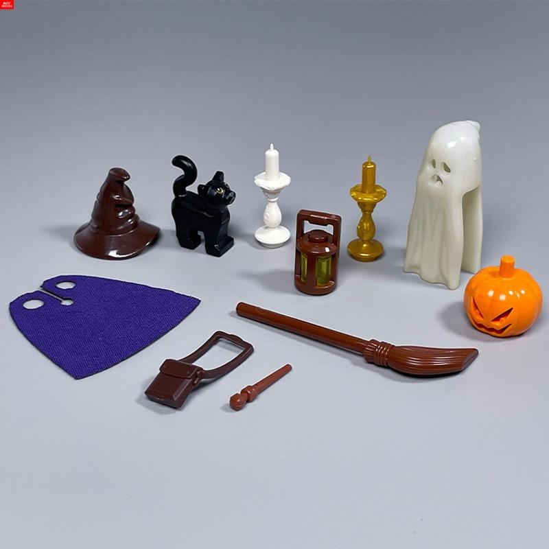 

MOC Кубики Клітка для Черепа Хелловін Світиться Примарний Кінь Скелет Фігурка Освітні Будівельні Блоки Дитячі Іграшки Подарунок