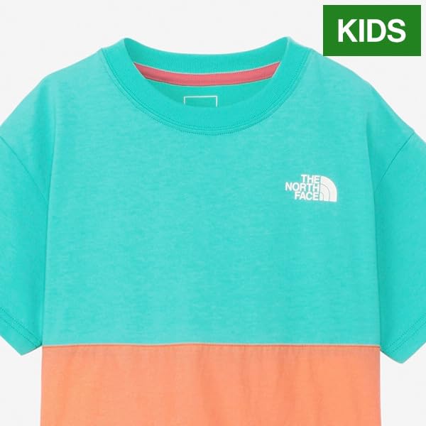 The North Face Adventure Geyser 100 Tee, Aqua/Bright Cantaloupe,