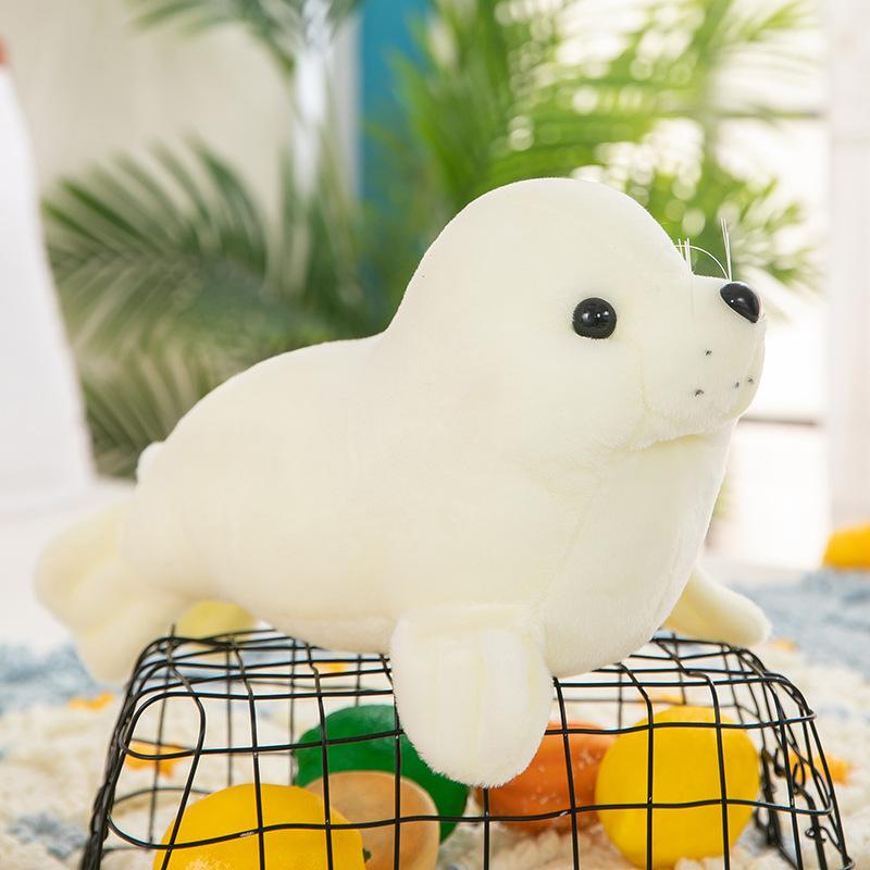 

Polar Ocean Underwater World Simulation Seal Sea Lion Doll Plush Toy Doll Zoo Aquarium Activities 25Cm (8 inches) білий
