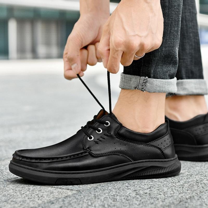 Fashion 2025 Classic Men Leather Work Shoes Spring New Men Comfortable Driving Shoes Luxury Brand Men Soft Casual Shoes Large Size 38-48